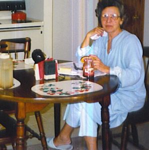 Mom's transistor radio? Always at the ready for news, company, dancing in the kitchen! Who knew she'd be ON the radio? 